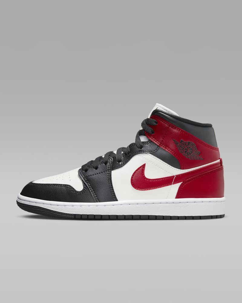 Air Jordan 1 Mid Sail/Off Noir/White/Gym Red