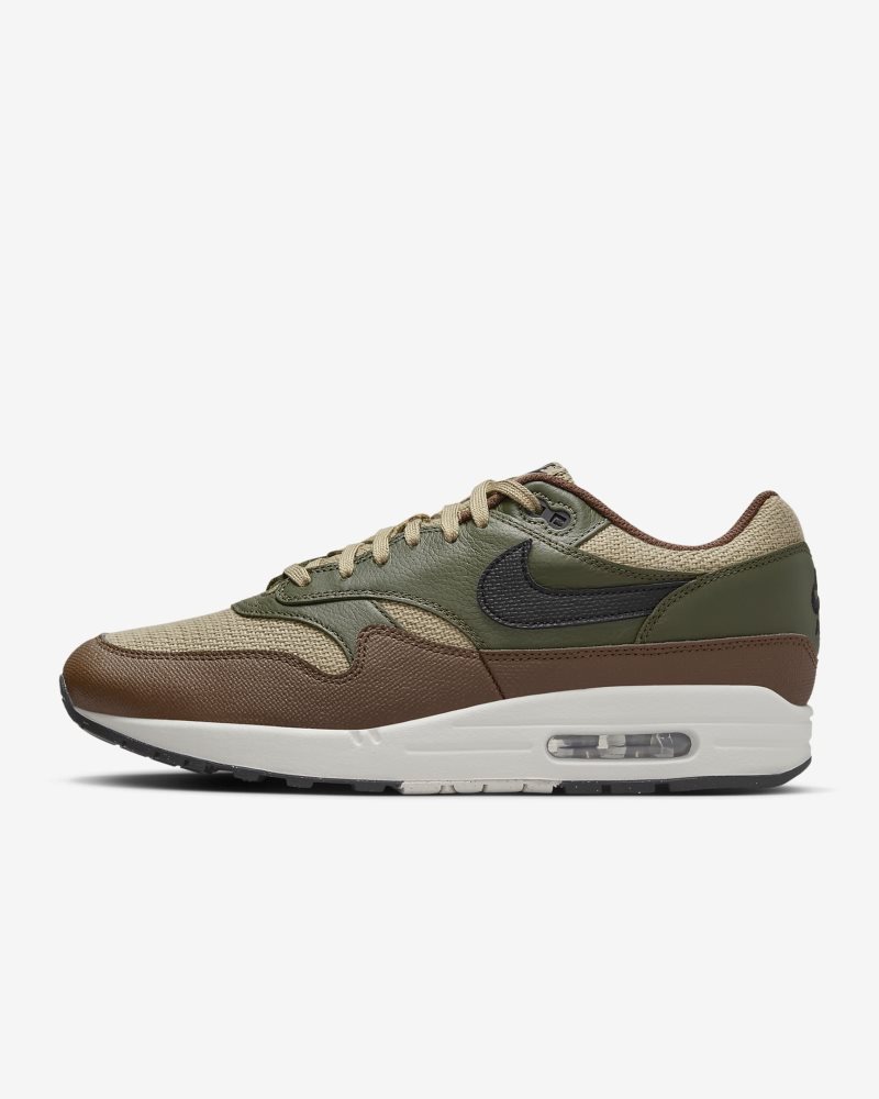 Nike Air Max 1 Essential Premium Neutral Olive/Cargo Khaki/Cacao Wow/Black