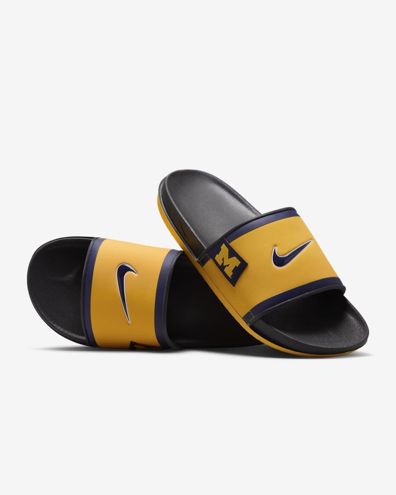 Nike College Offcourt (Michigan) Amarillo/Dark Smoke Grey/College Navy