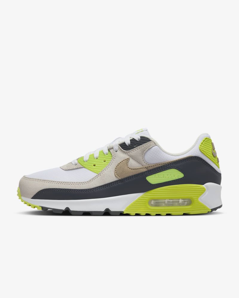 Nike Air Max 90 White/Cyber/Dark Smoke Grey/Khaki