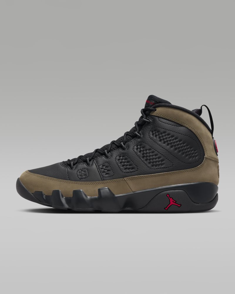 Air Jordan 9 Retro "Olive" Black/Light Olive/True Red