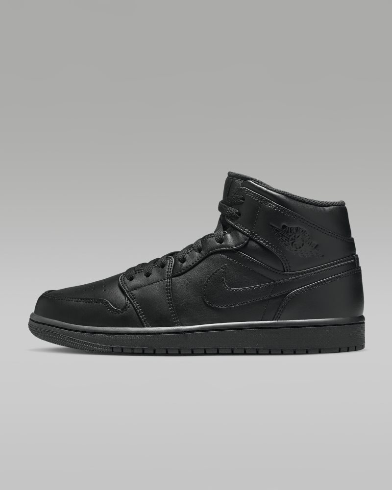 Air Jordan 1 Mid Black/Black/Black