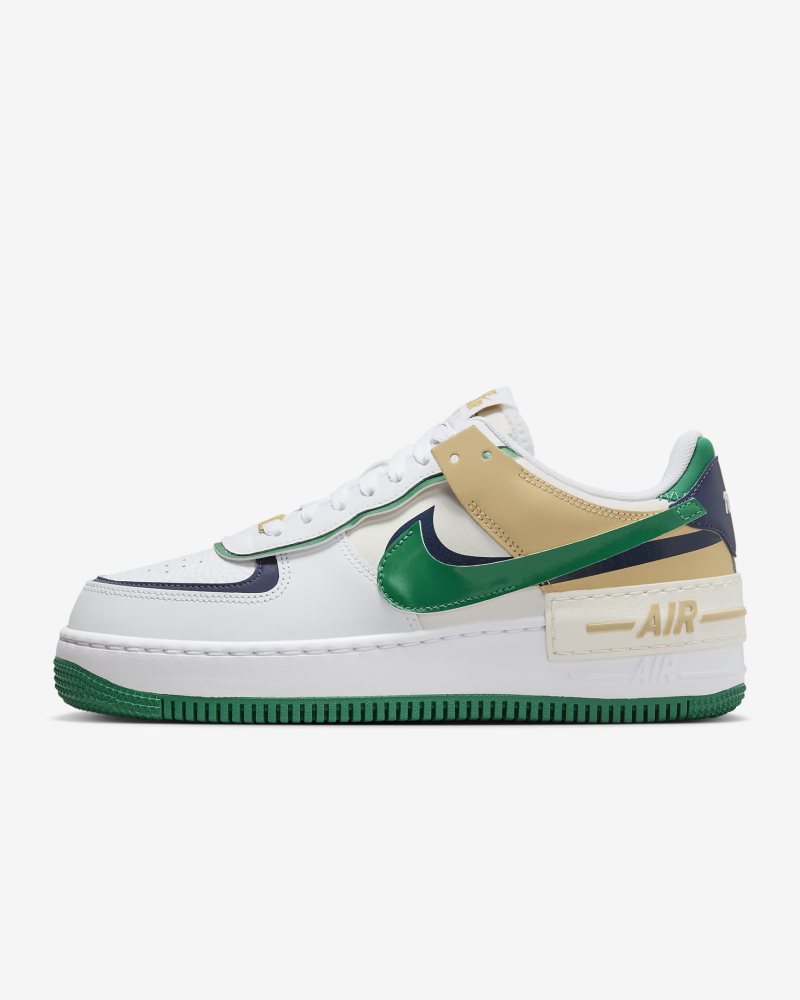 Nike Air Force 1 Shadow White/Malachite/Sesame/Midnight Navy