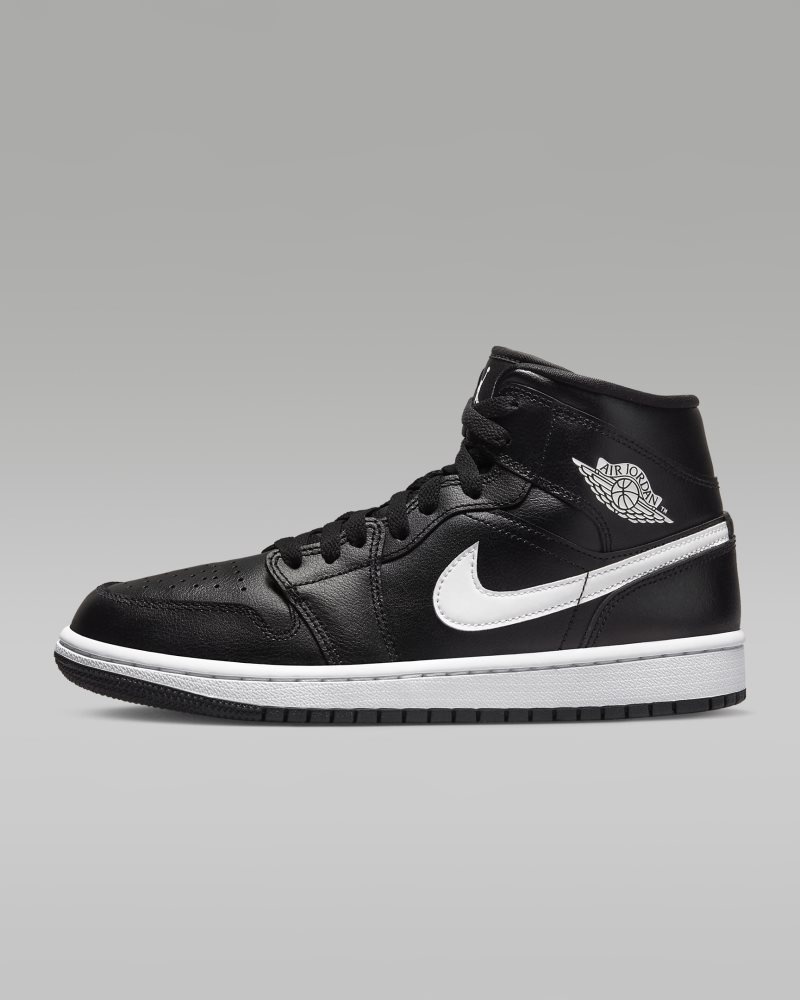 Air Jordan 1 Mid Black/Black/White