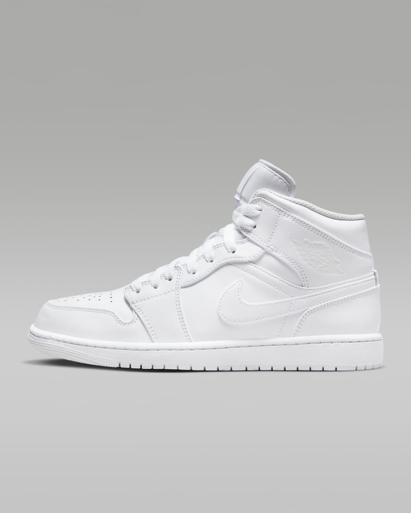 Air Jordan 1 Mid White/White/White