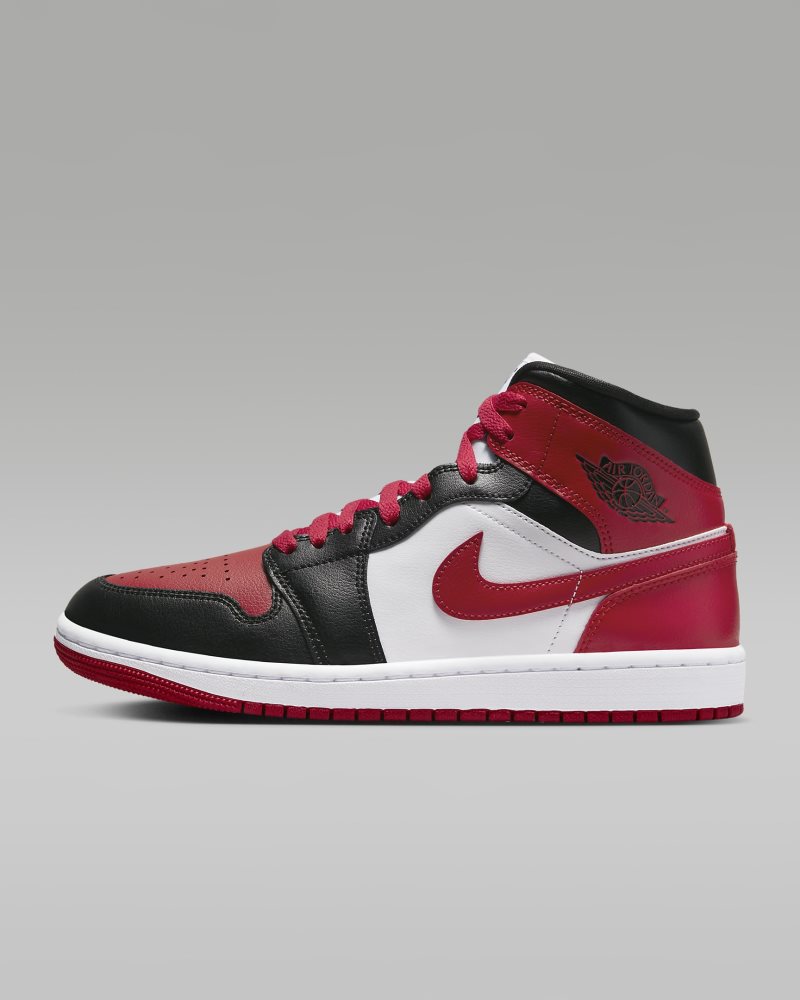 Air Jordan 1 Mid Black/White/Gym Red