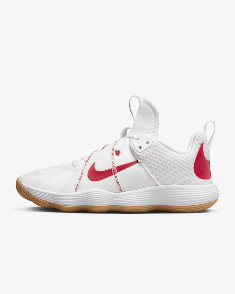 Nike React HyperSet White/Gum Light Brown/University Red