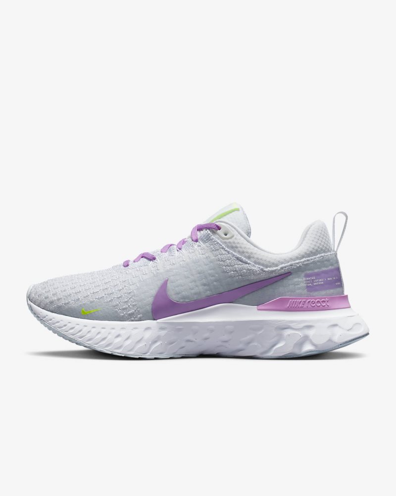 Nike React Infinity 3 White/Blue Tint/Volt/Rush Fuchsia