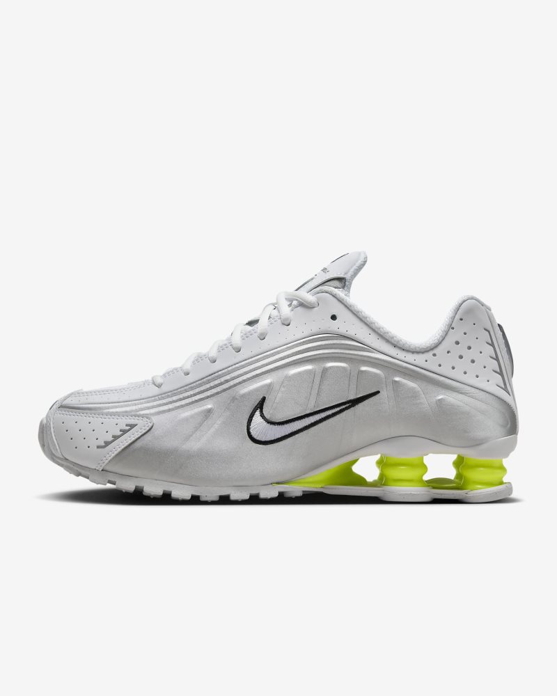 Nike Shox R4 White/Metallic Silver/Volt/White