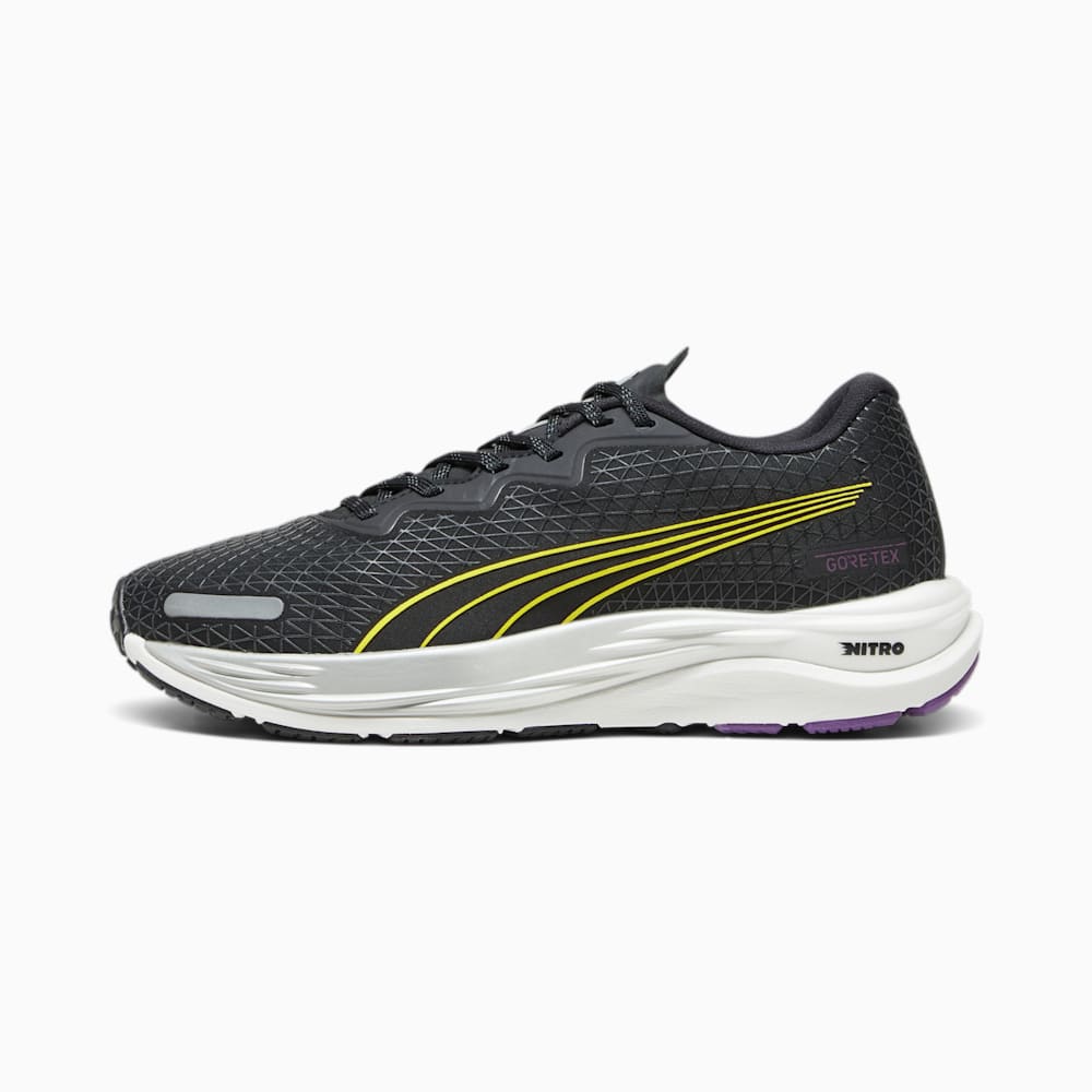 Puma Velocity NITRO? 2 GORE-TEX? Running Shoes - Black-Purple Pop-Yellow Burst