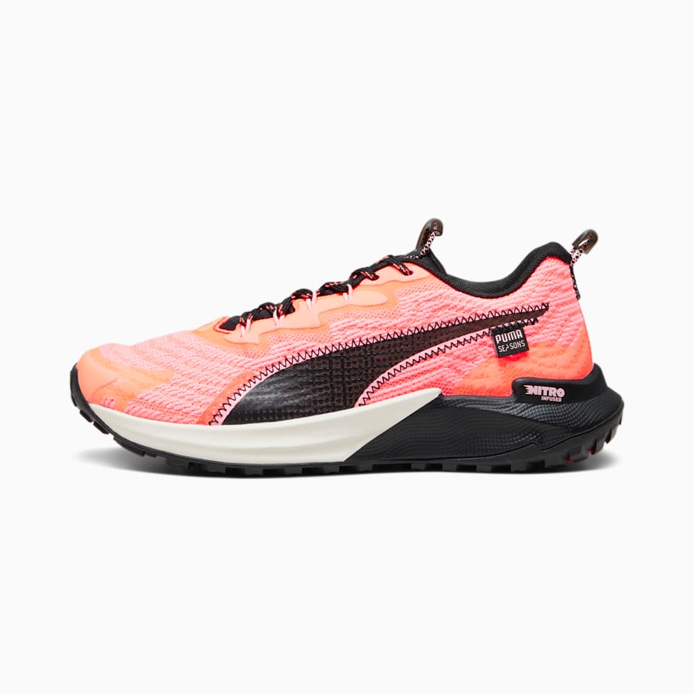 Puma SEASONS Fast-Trac NITRO? 2 Running Shoes - Neon Sun-Alpine Snow-Black