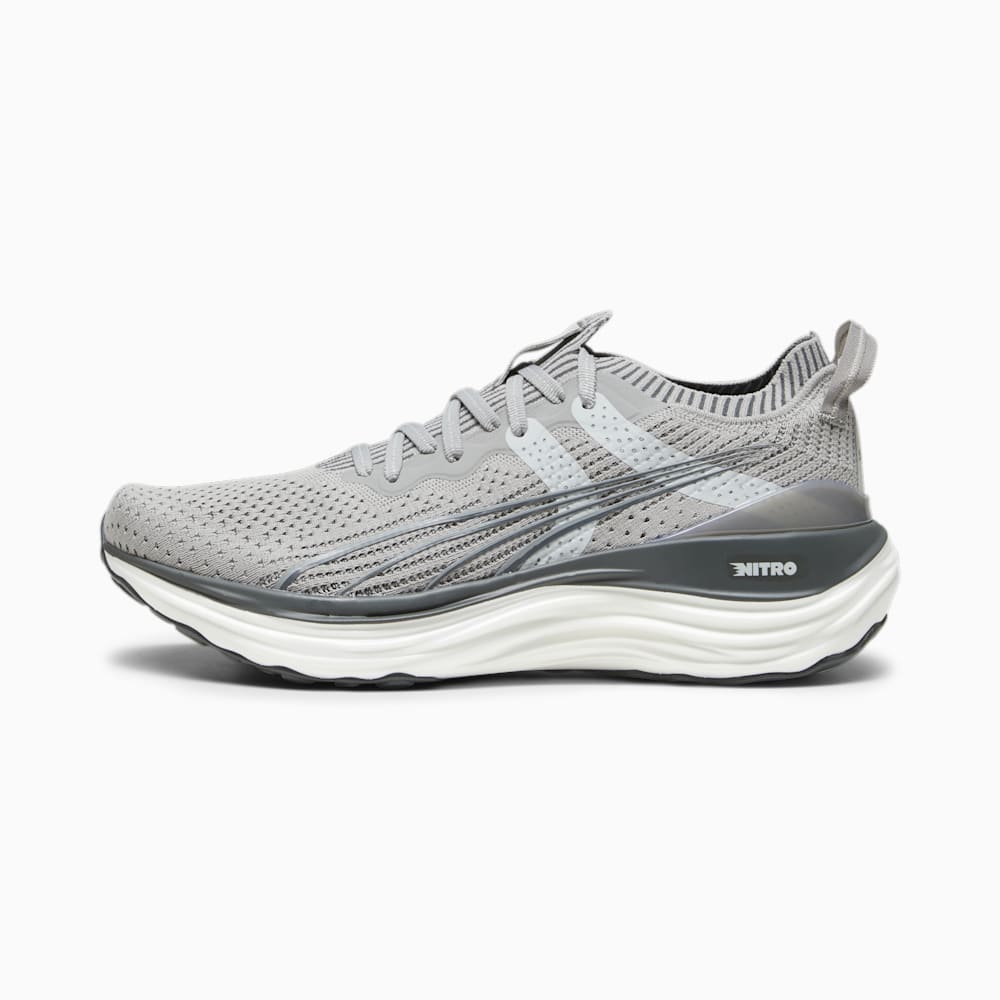 Puma ForeverRun NITRO? Knit Running Shoes - Concrete Gray-Flat Dark Gray