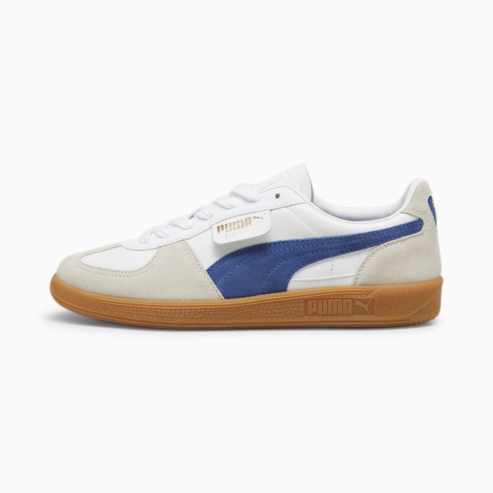 Puma Palermo Leather Sneakers - White-Vapor Gray-Clyde Royal