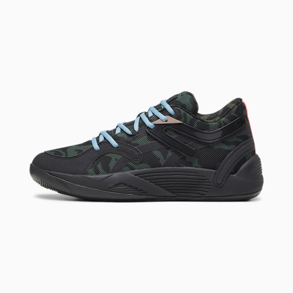 Puma TRC Blaze Court Camo Basketball Shoes - Black-Myrtle-Dark Clove-Bold Blue-Electric Blush