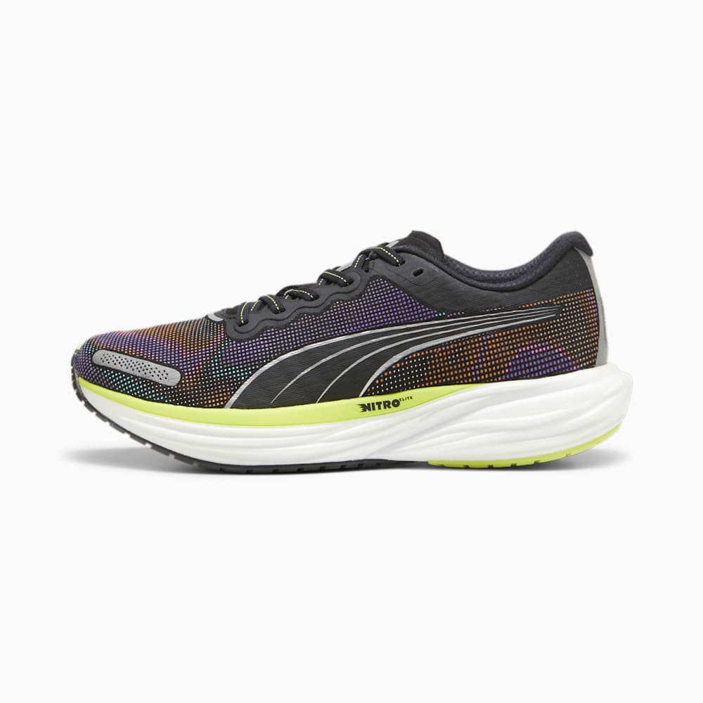 Puma Deviate NITRO? 2 Running Shoes - Black-Lime Pow-White