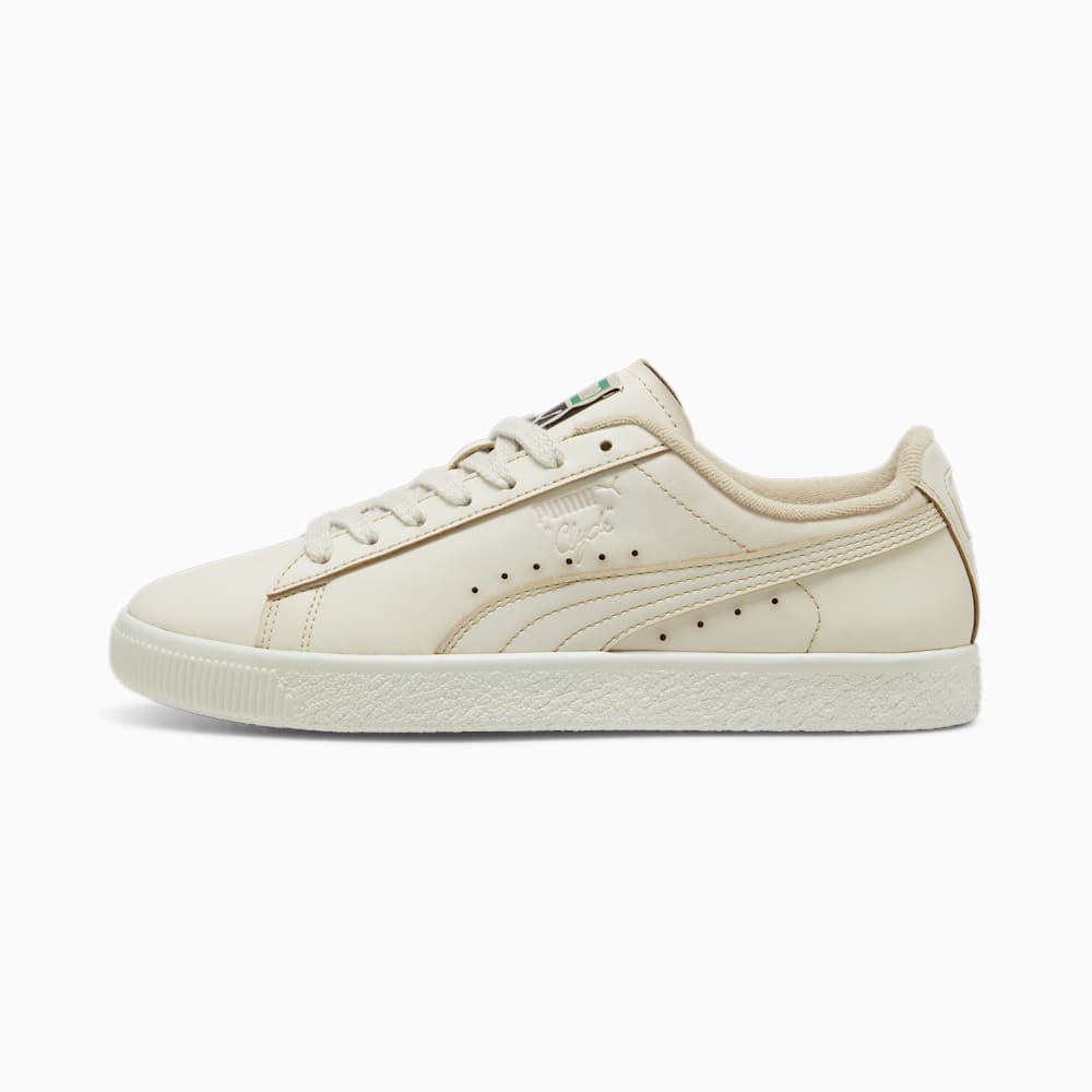 Puma Clyde Coffee Sneakers - White-Coffee-Coffee