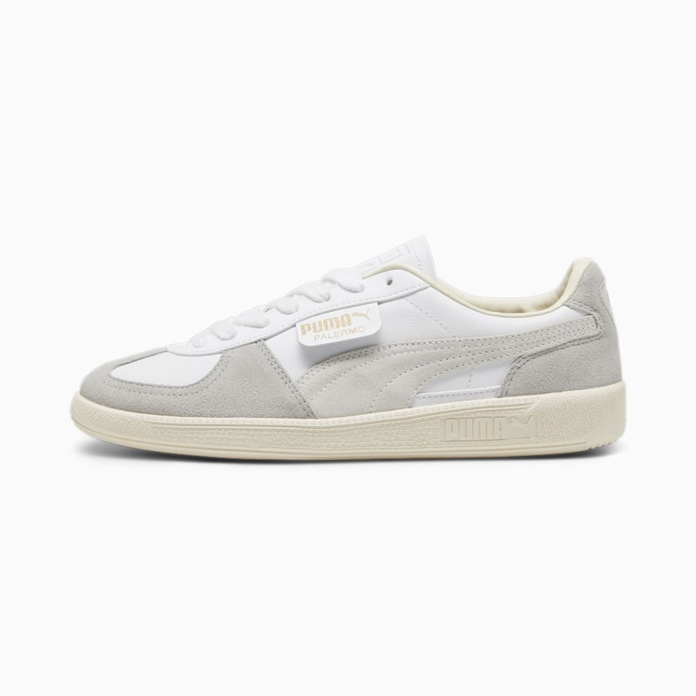 Puma Palermo Leather Sneakers - White-Cool Light Gray-Sugared Almond