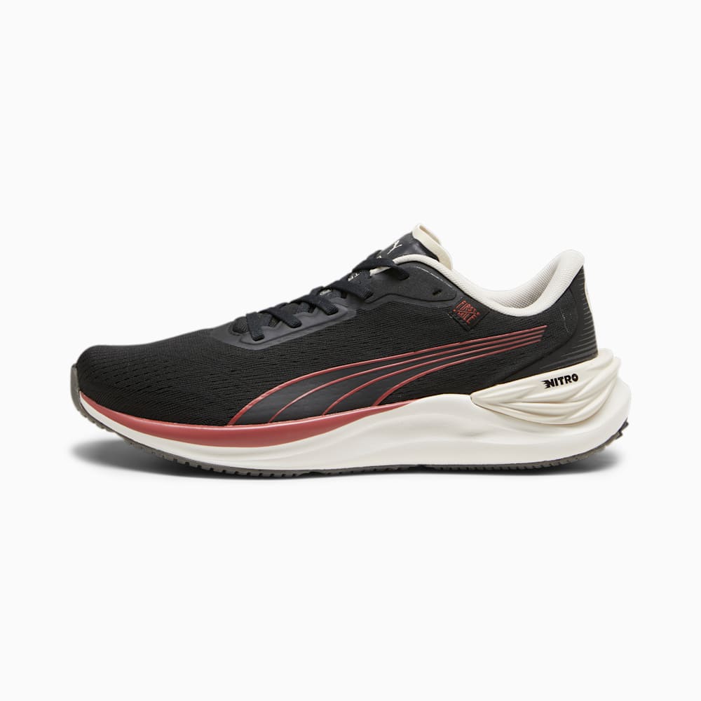 Puma x FIRST MILE Electrify NITRO? 3 Running Shoes - Black-Astro Red-Alpine Snow