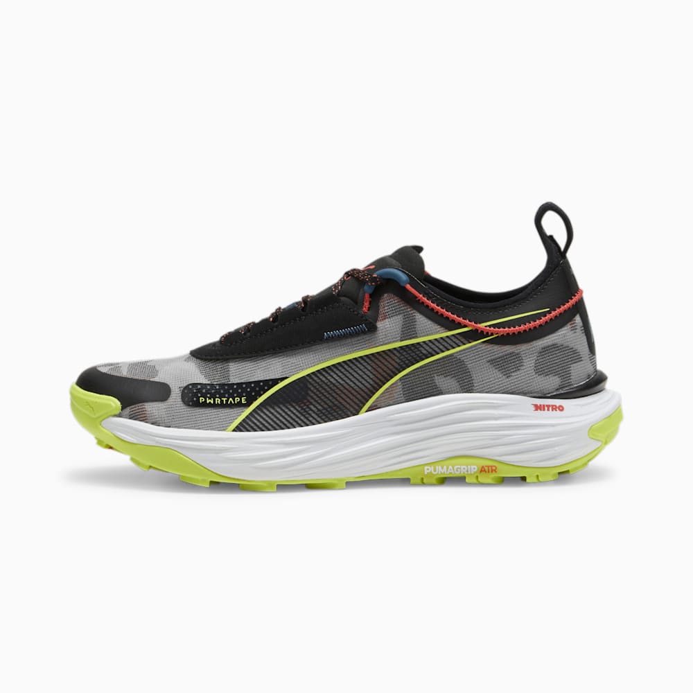 Puma SEASONS Voyage NITRO? 3 Running Shoes - Black-Lime Pow-Active Red