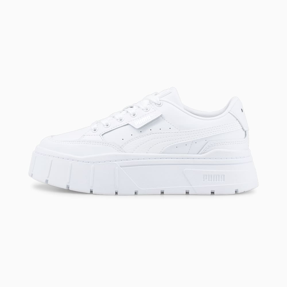 Puma Mayze Stack Leather Sneakers - White