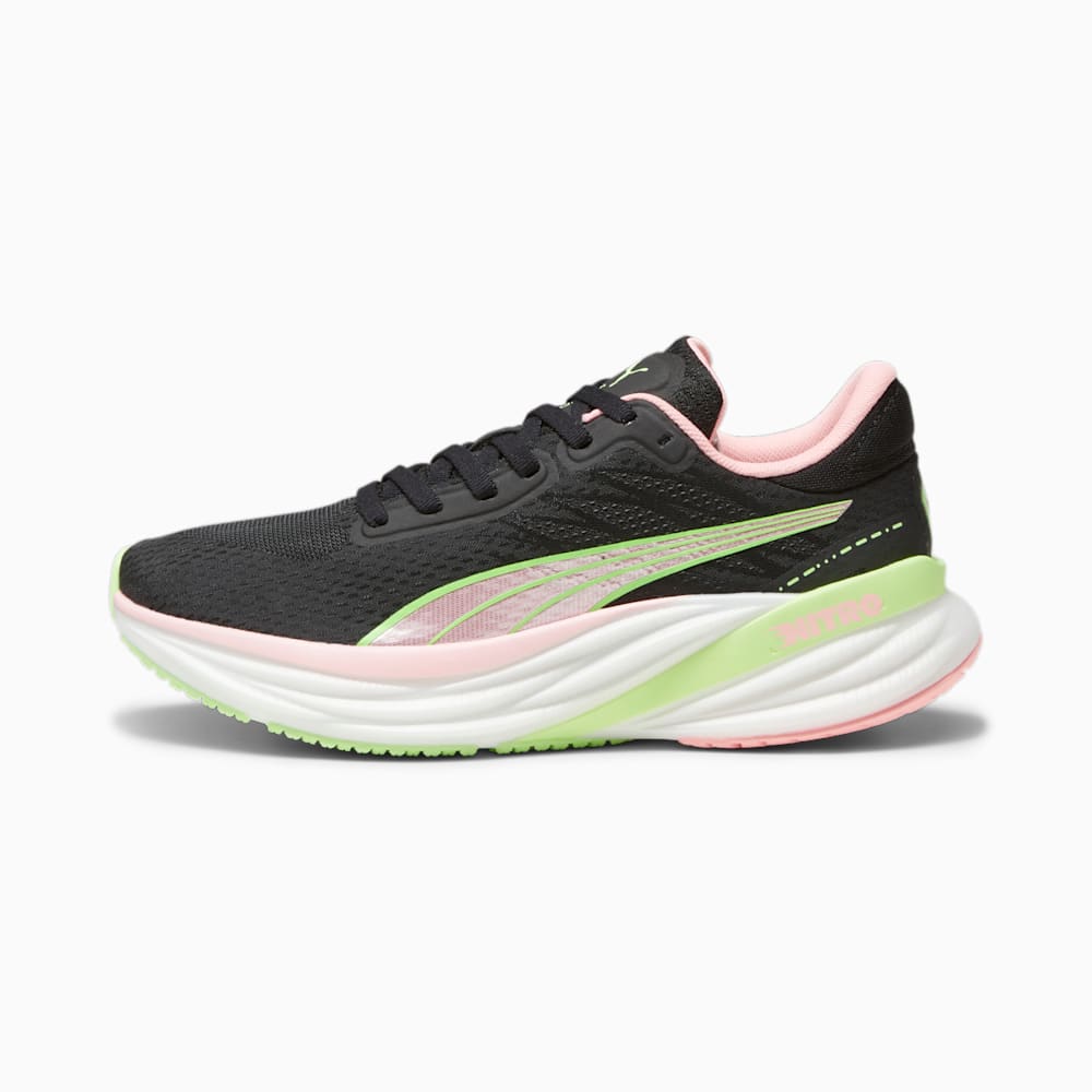 Puma Magnify NITRO? 2 Running Shoes - Black-Koral Ice-Speed Green