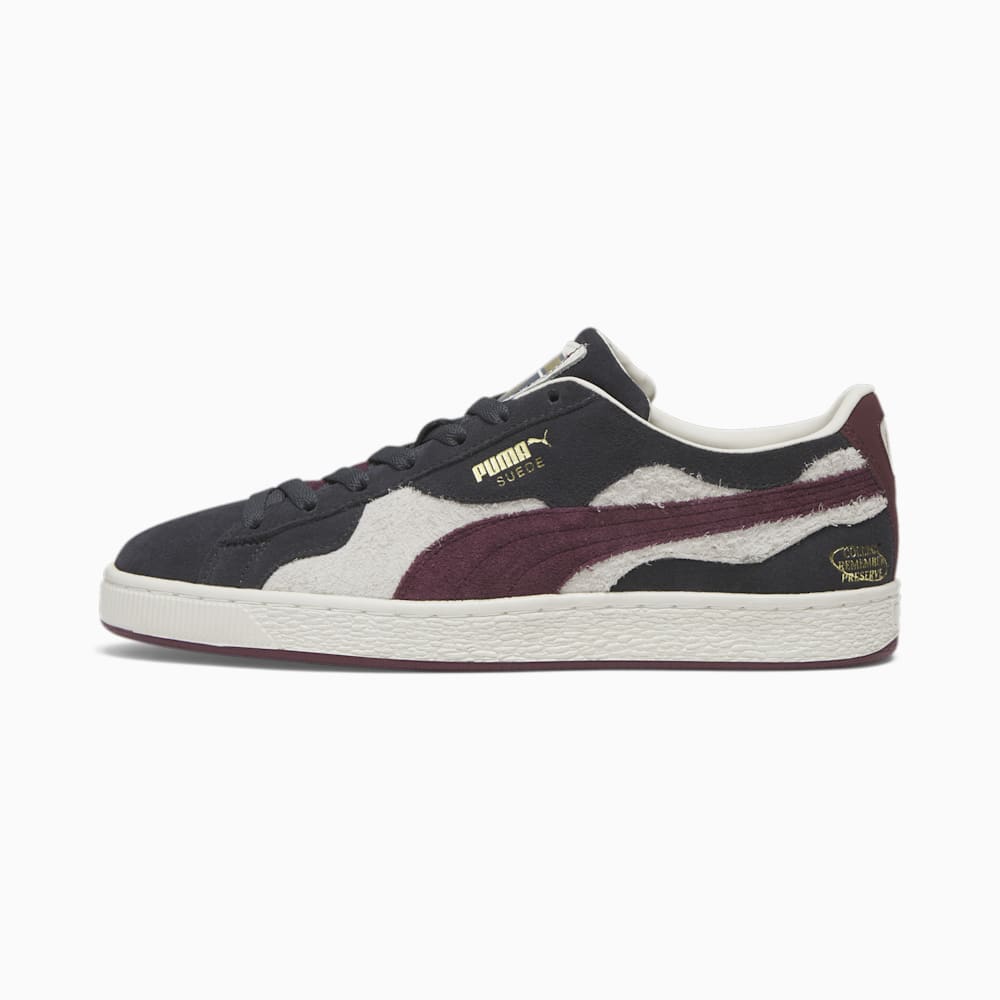 Puma Suede Camowave We Are Legends Deeply Rooted Sneakers - Strong Gray-Warm White-Aubergine