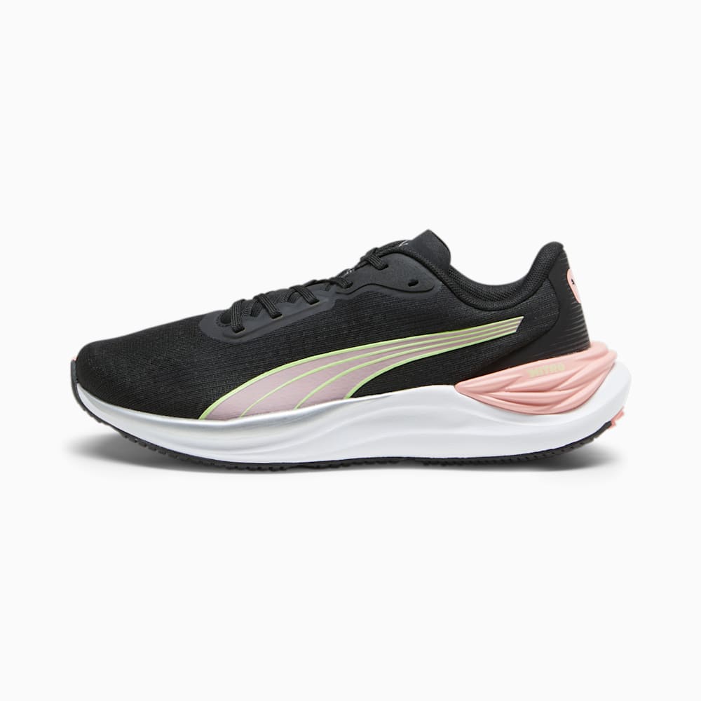 Puma Electrify NITRO? 3 Running Shoes - Black-Peach Smoothie-Speed Green