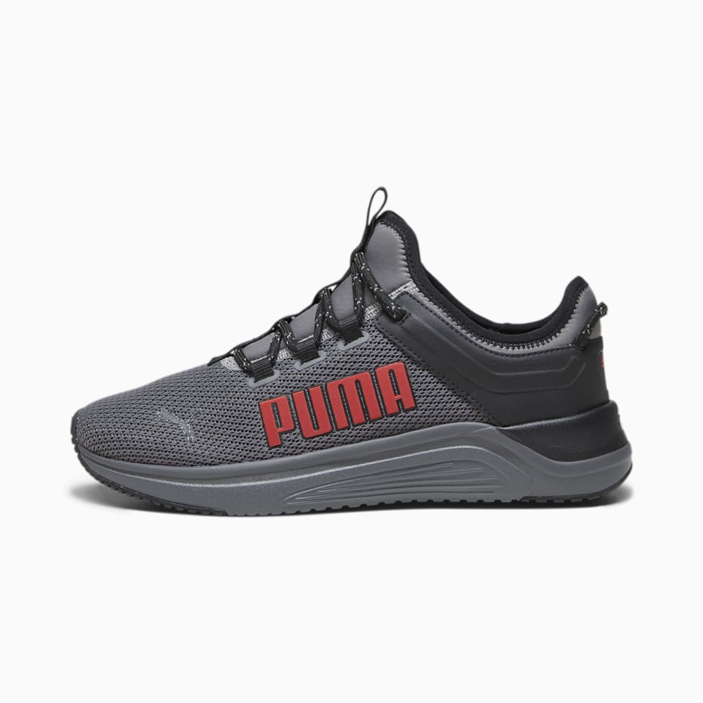 Puma Softride Astro Slip-On Running Shoes - Cool Dark Gray-Black-For All Time Red