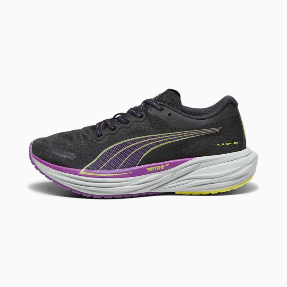 Puma Deviate NITRO? 2 Running Shoes - Black-Purple Pop-Yellow Burst