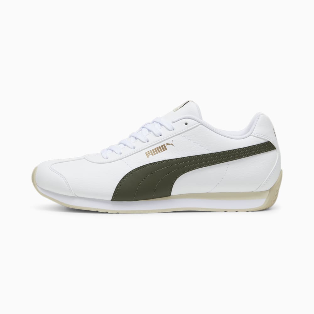 Puma Turin III Trainers - White-Dark Olive-Putty-Gold