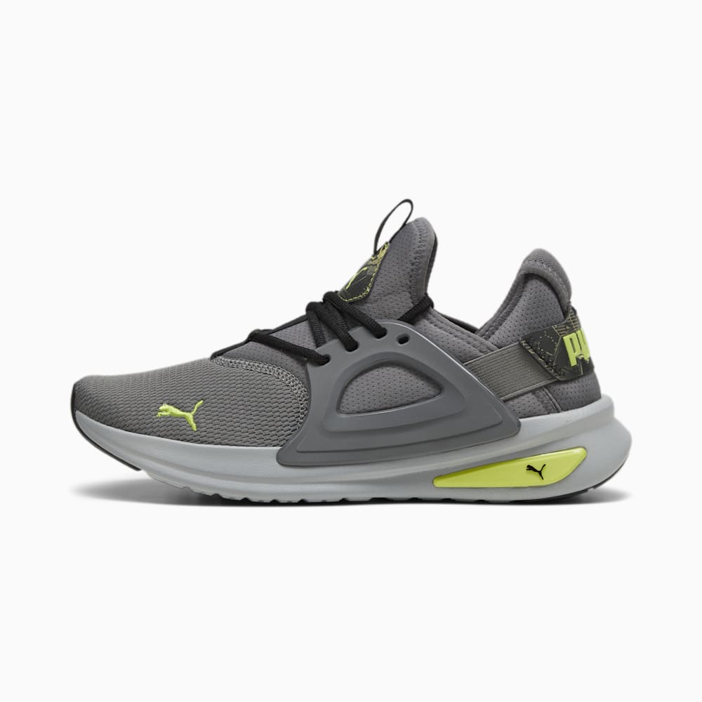 Puma SOFTRIDE Enzo Evo RetroFutur Running Shoes - Cool Dark Gray-Black-Lime Pow