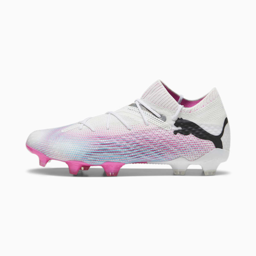 Puma FUTURE 7 ULTIMATE FG/AG Soccer Cleats - White-Black-Poison Pink