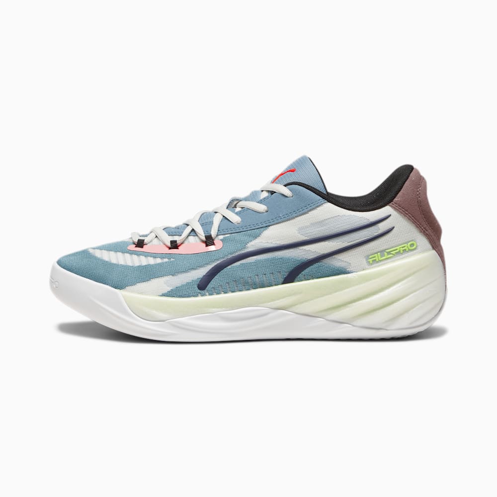 Puma All-Pro NITRO Basketball Shoes - Bold Blue-Dark Clove-Pro Green-Fire Orchid-Koral Ice