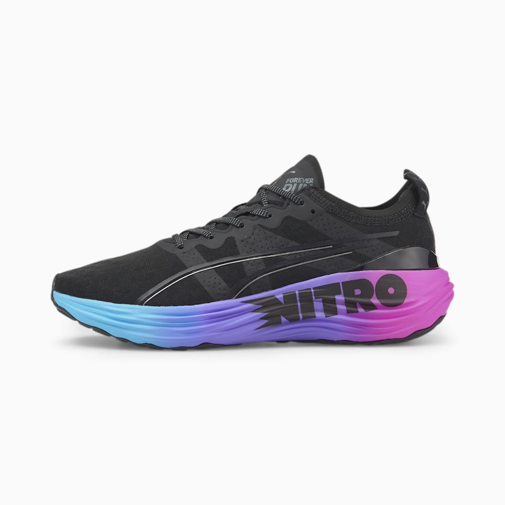 Puma ForeverRun NITRO? SUNSET Running Shoes - Black-Luminous Blue-Electric Orchid