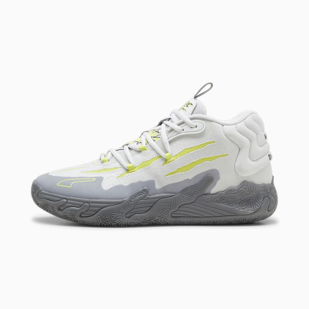 Puma x LAMELO BALL MB.03 Chino Hills Basketball Shoes - Feather Gray-Lime Smash