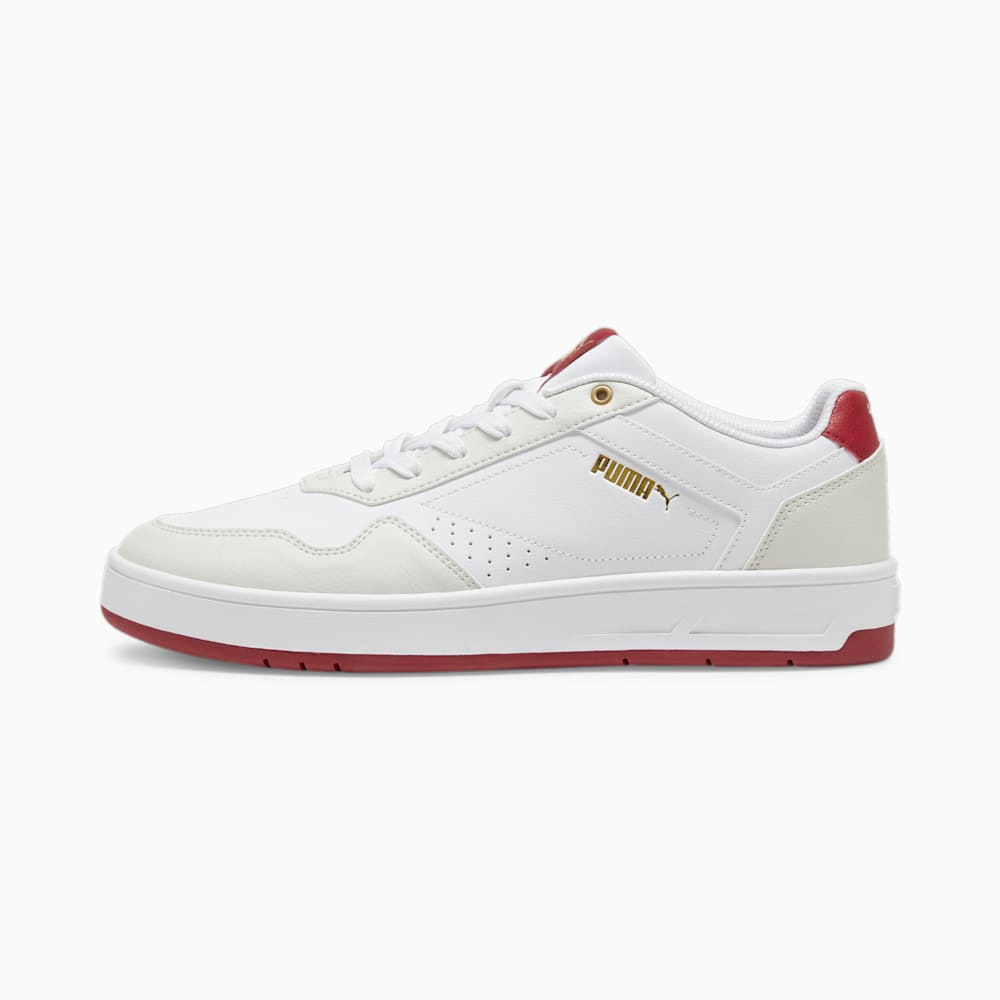 Puma Court Classic Sneakers - White-Vapor Gray-Club Red