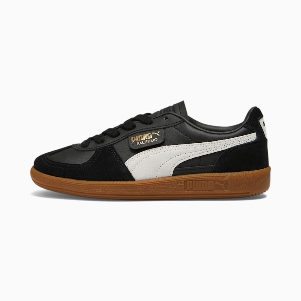 Puma Palermo Leather Sneakers - Black-Feather Gray-Gum