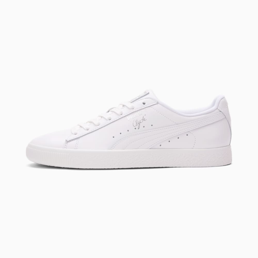 Puma Clyde Core Foil Sneakers - White-Silver