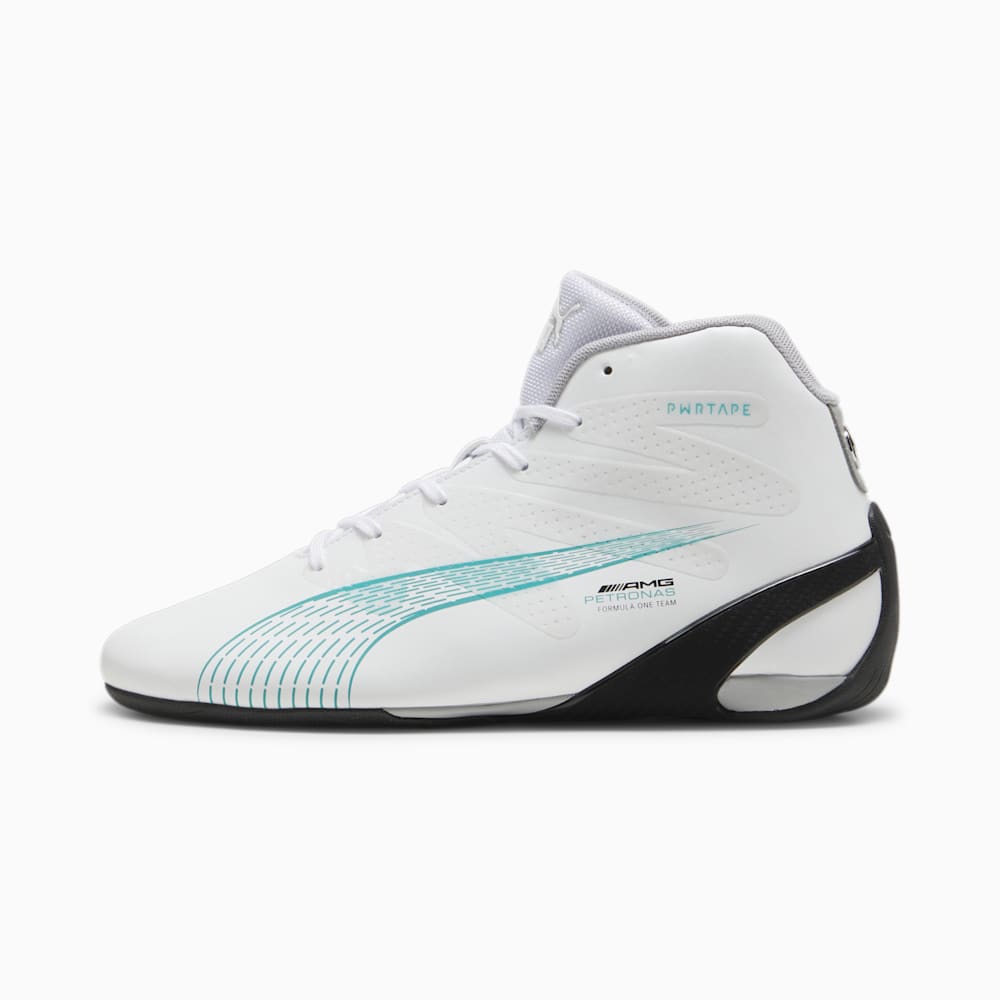 Puma Mercedes AMG-Petronas F1? Motorsport Carbon Cat Mid Driving Shoes - White-Sheen Green