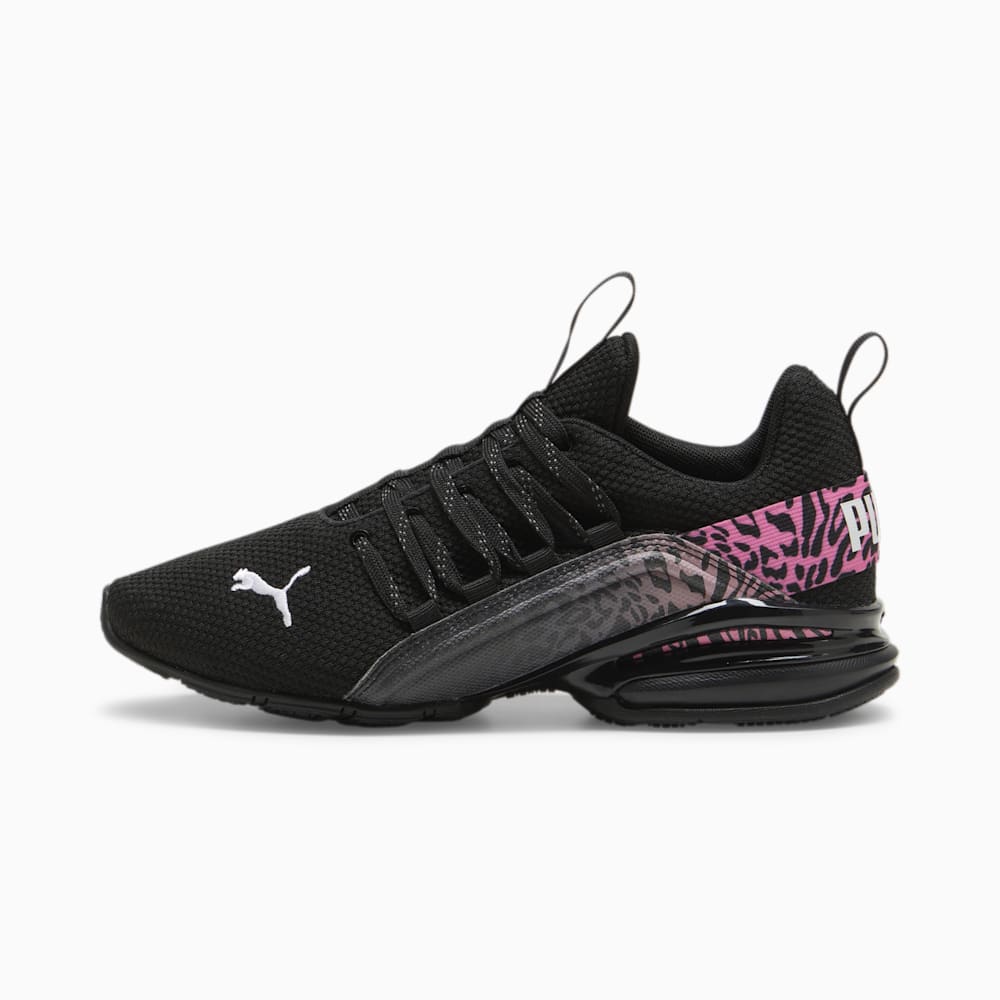 Puma Axelion Feline Fine Running Shoe - Black-Fast Pink