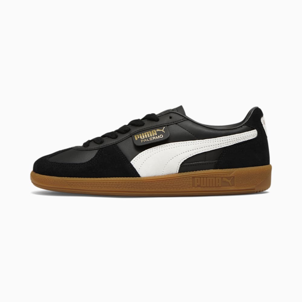 Puma Palermo Leather Sneakers - Black-Feather Gray-Gum