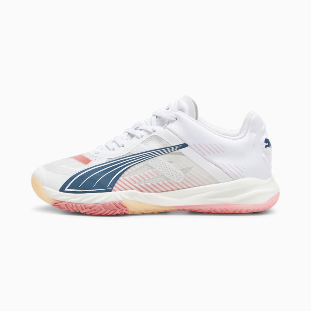 Puma Accelerate NITRO? SQD Racquet Sports Shoes - White-Ocean Tropic-Passionfruit-Fizzy Melon