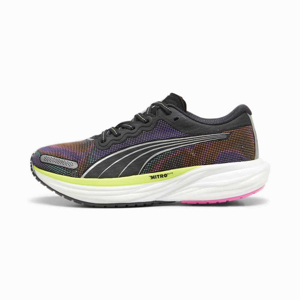 Puma Deviate NITRO? 2 Running Shoes - Black-Lime Pow-Poison Pink