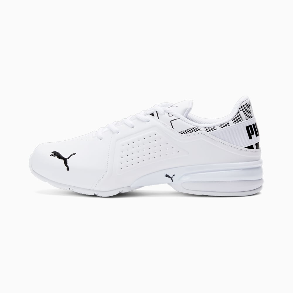 Puma Viz Runner Repeat Wide Running Shoes - White-Black