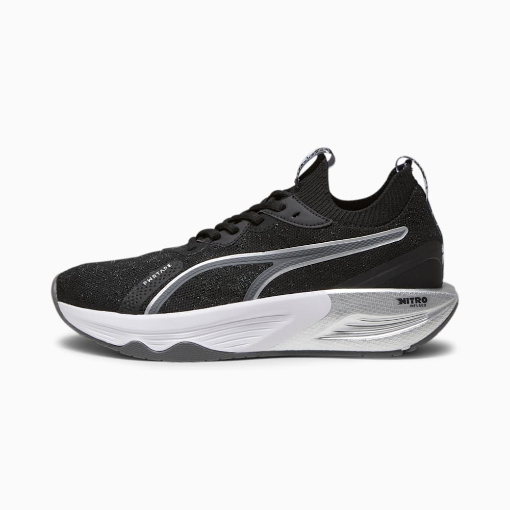 Puma PWR XX NITRO? Luxe Retro Glam Training Shoes - Black-Cool Dark Gray-Silver