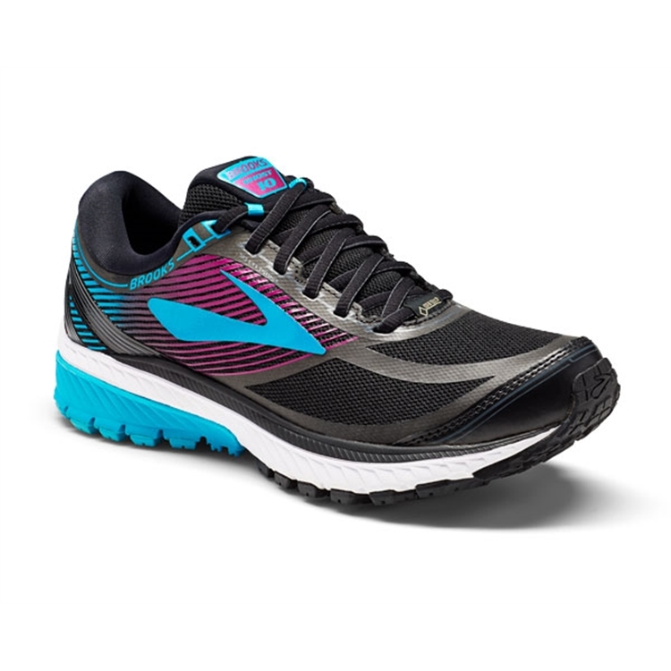 brooks Women's Ghost 10 GTX Black / Blue / Hollyhock