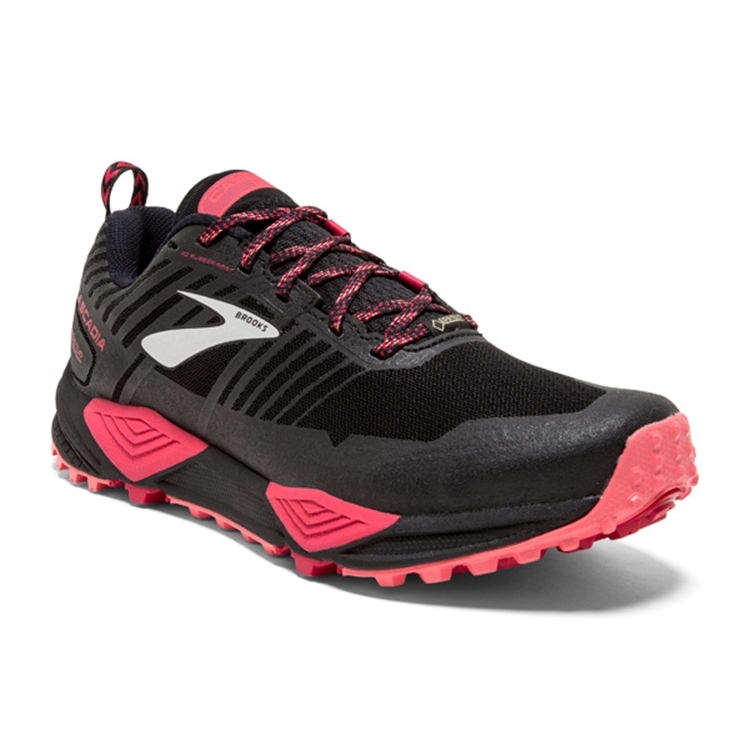 brooks Women's Cascadia GTX 13 Black / Pink / Coral