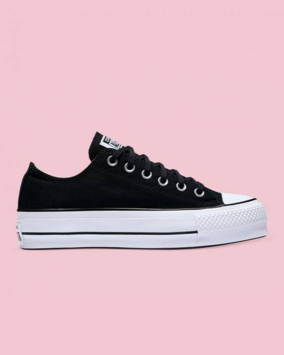 Womens Converse Chuck Taylor All Star Canvas Lift Low Top Black