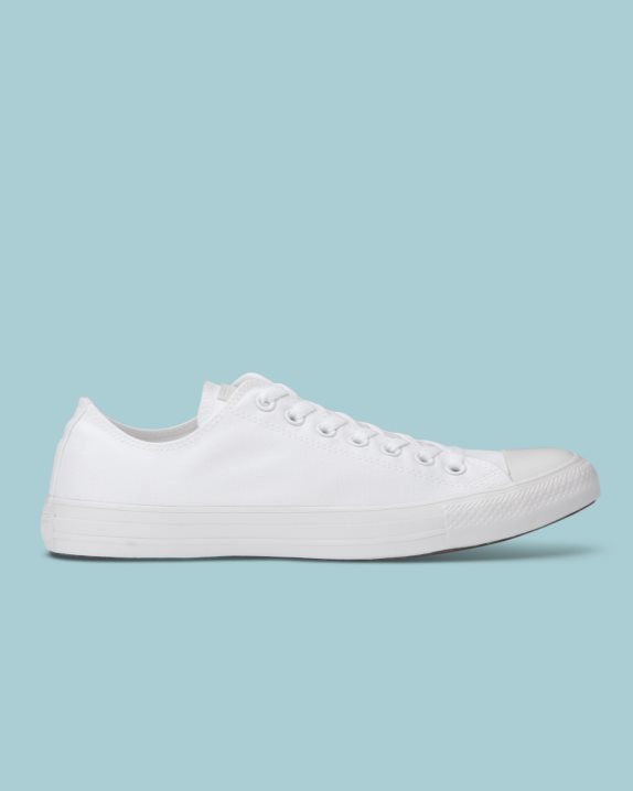 Unisex Converse Chuck Taylor All Star Classic Colour Low Top White Mono