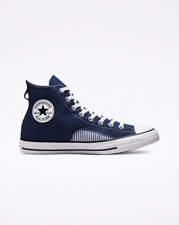 Unisex Converse Chuck Taylor All Star Hickory Stripe High Top Midnight Navy